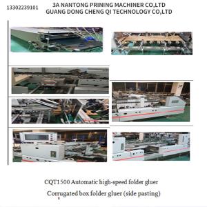 CQT1500 Corrugated Box Folder Gluer Side Pasting for Speed Automatic Folding and