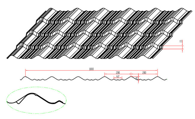 Professional Roof Tile Roll Forming Machine PLC Control For Roofing Buildings