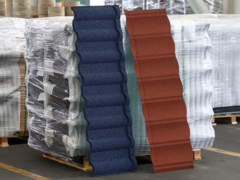 Villas Roof Classical Tile Shingle Tile Top Roof Tile Color Stone Coated Bond Tile AZ70 Metal Tile 50 Years Warranty