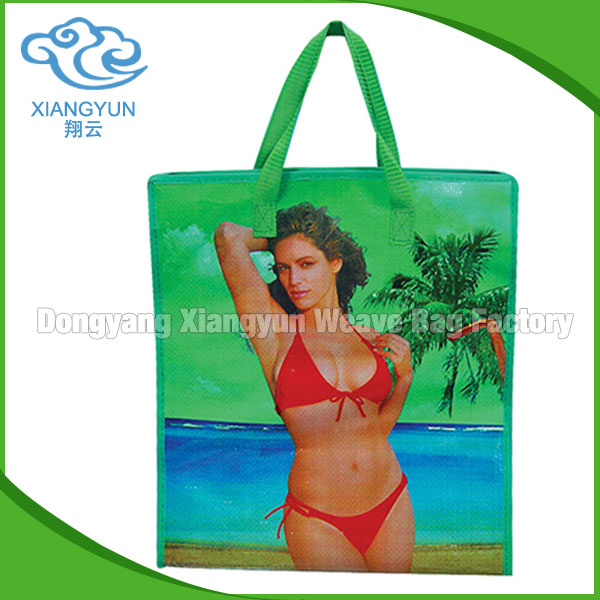 Laminated Woven Pp Shopping Bag Shinny Brightly Reusable Grocery Bags Custom