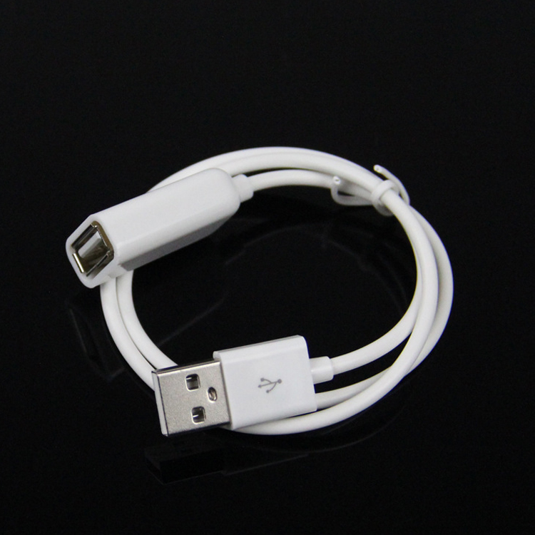 High Quality 1M White Male to Female USB 2.0 Type A Extension Data Charger Cable for Computer Furniture Bags