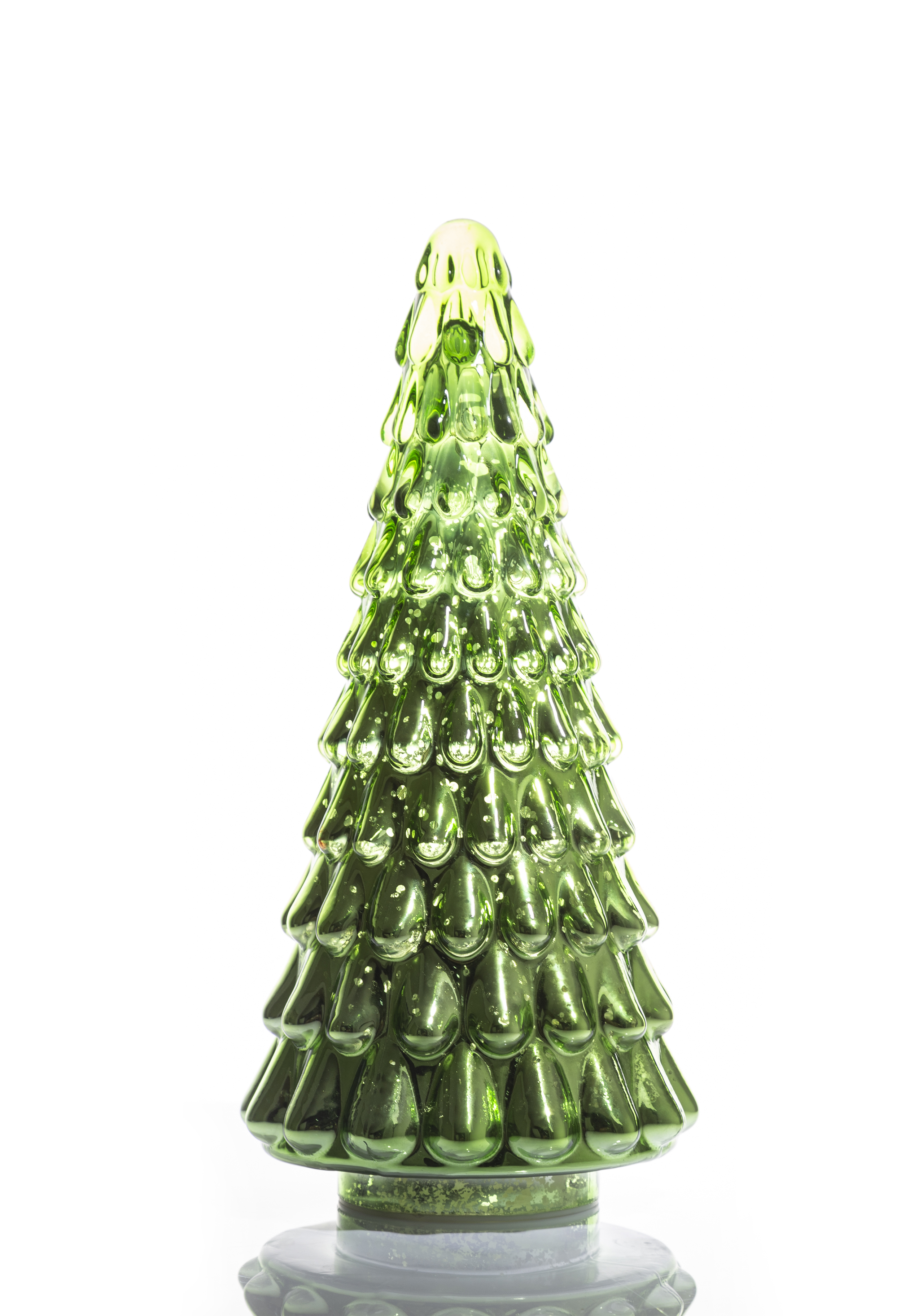 Christmas Tree Shape Decoration Battery Operated Glass Led Christmas Tree Lighting