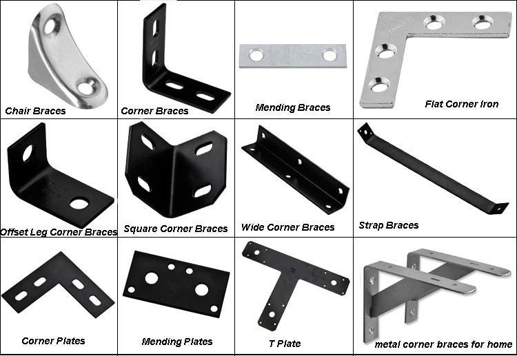 Industrial Stamping Process Metal Furniture Corner Brace for Wooden Furniture
