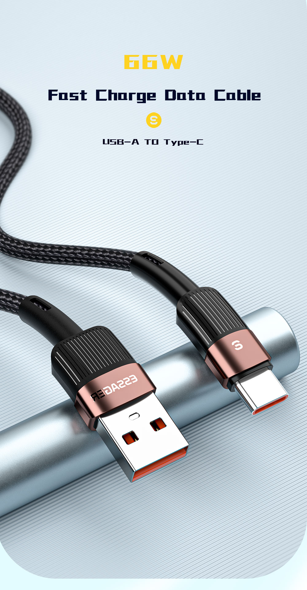 6A USB C to C Charging Cable 100W 0.5M 1M 2M 3M Type C USB Cable