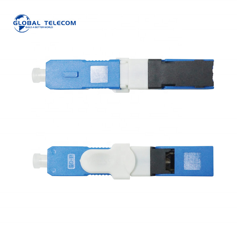 125μm 0.3dB Optical Fiber Fast Connector , SM SC UPC Fast Connector