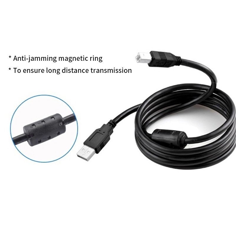 USB Printer Cable 2.0 Scanner Cable Type A to B Male 1m 2m 3m 4m 5m Type B port