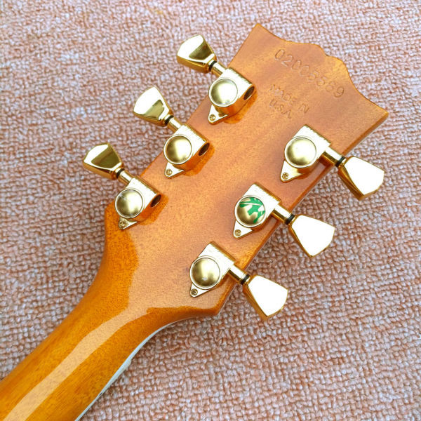 Custom LP electric guitar, Abalone Flower inlaid fingerboard electric guitar, maple top