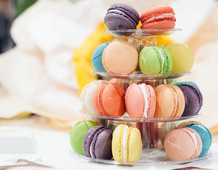 4 tier macaron tower clear smaller display plastic packaging box blister pack display stand food tower for food