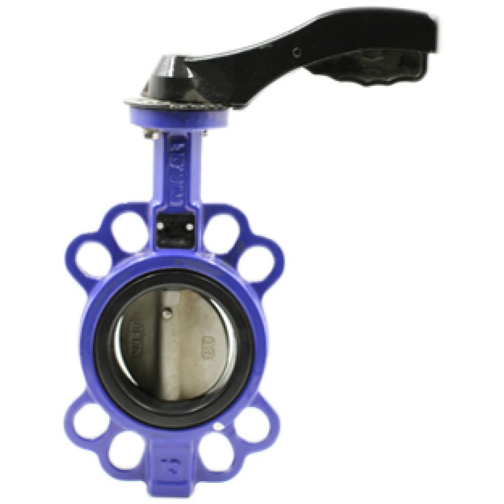 Dn100 4 Inch Pn16 Epdm Rubber Seat Wafer Type Ductile Iron Double Acting Pneumatic Actuator Butterfly Valve