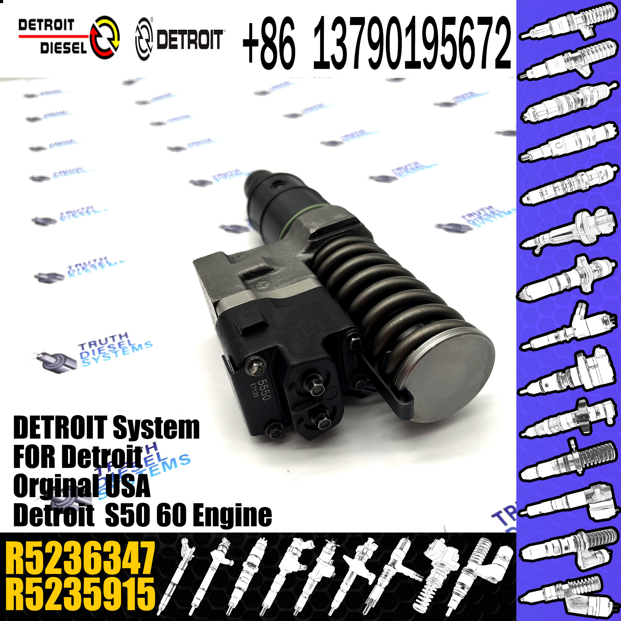 Remanufactured Diesel Fuel Injector R5235915 R5236347 R5236977