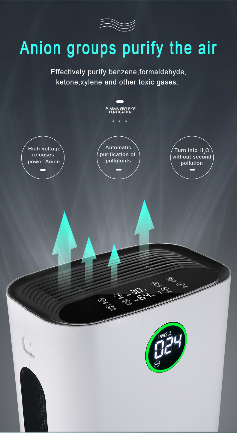 Household Anion Humidification Air Purifier Smoke Removal UV Ozone Air Purifier