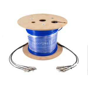 Waterproof CPRI Fiber Patch Cables ODC 4 Cores Socket / Plug To LC TPU Tactical