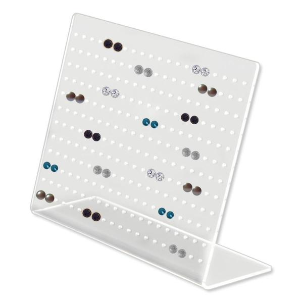 L-Shape Clear Acrylic Jewelry Earring Display Counter Plexiglass Jewellery
