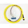 Buy cheap MPO LC Fiber Optic Patch Cord Flat Round with 12core Ribbon Cable from wholesalers