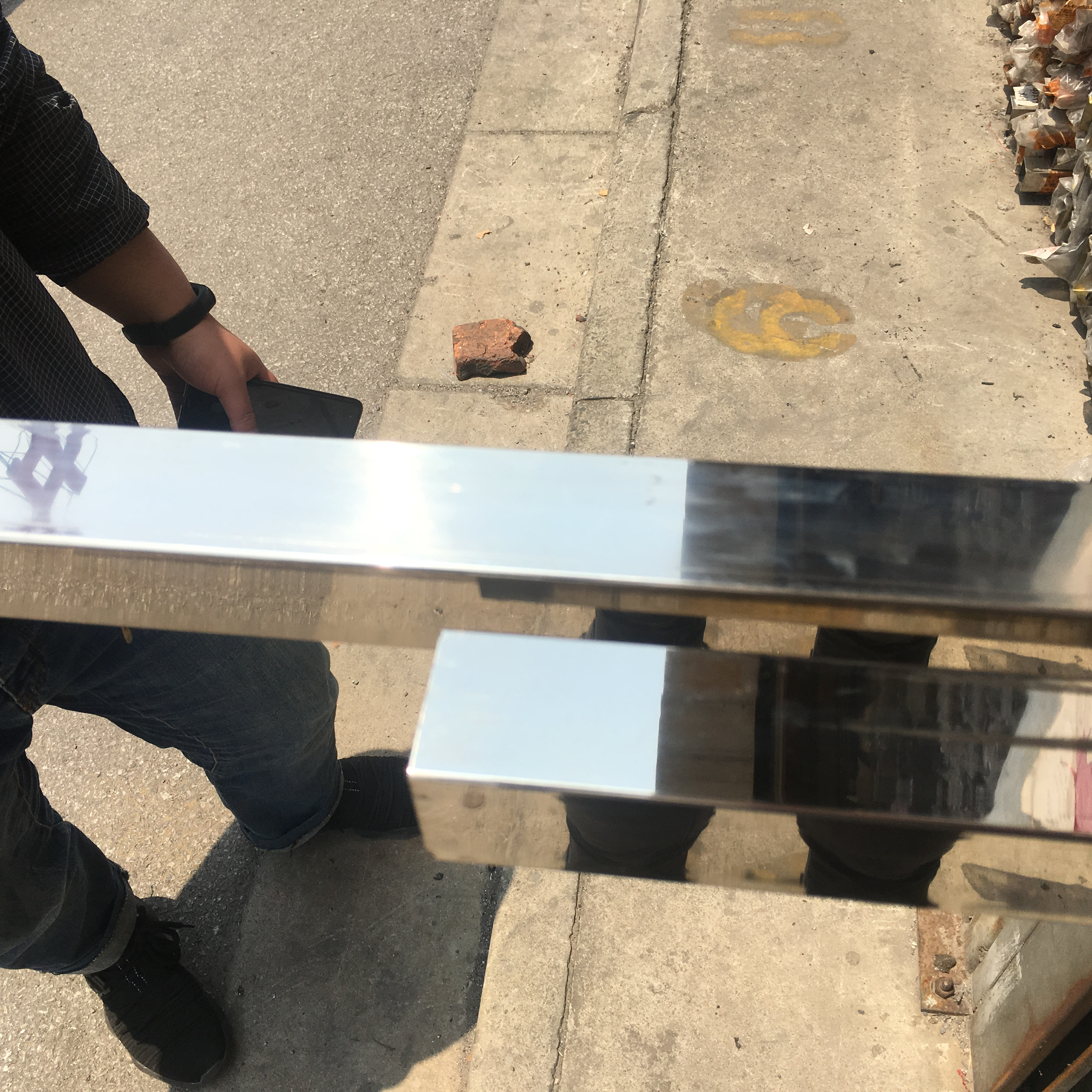 ASTM A312 Stainless Steel Square Pipe 600 Grit Polished 1.5mm Thickness