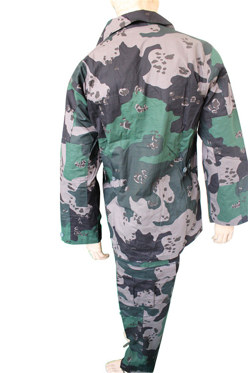 Polyester Cotton Philippine Police Security Uniform In Woodland Camou For Training