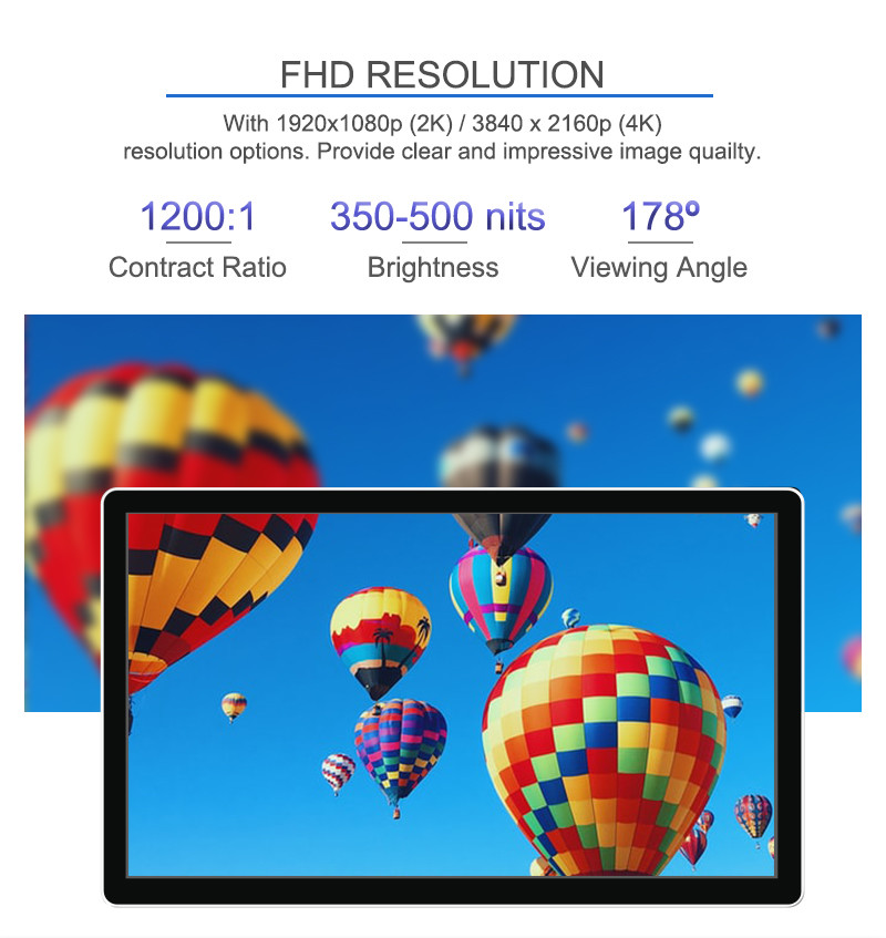 49" Wallboard Digital Monitor LCD Screen All - In - One Player
