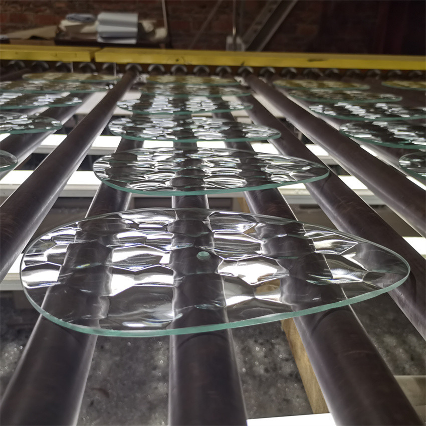 Water Cube Textured Decorative Tempered Glass 10mm Thickness For Partitions Divisions