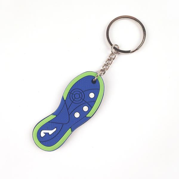 OEM Customized 3D PVC Rubber Keychain Keyrings With 2-Side Logo For Marketing