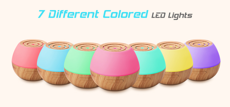 Portable Ultrasonic 300ml Wood Aromatherapy Diffuser Humidifier