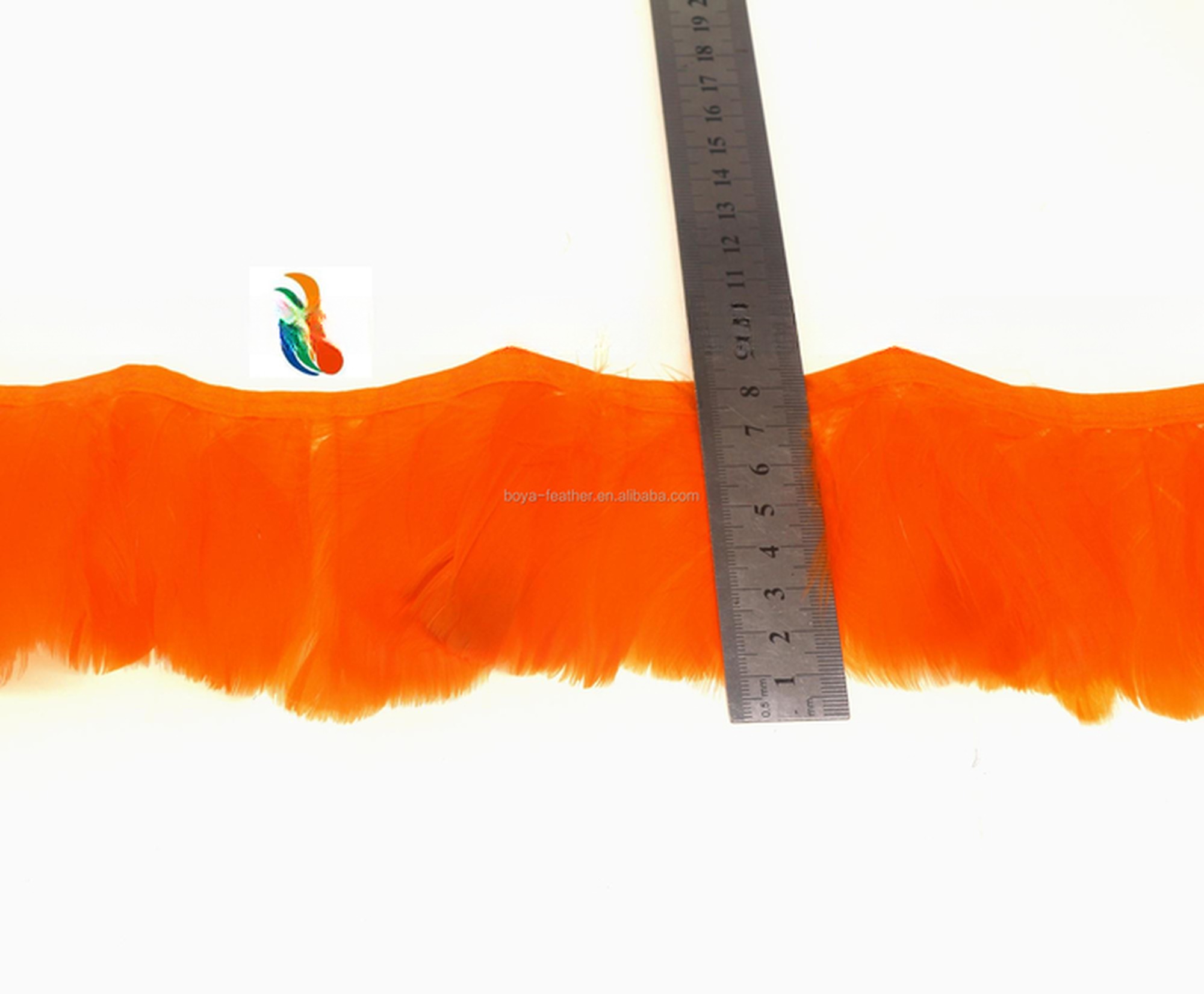 Dyed Goose Nagoire Feather Fringe Trim with Satin Ribbon and Fashionable