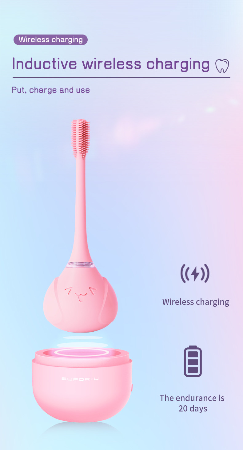 Waterproof Ultrasonic Sonic 360 Degree Baby Children Kids Auto O-Shape Electr Toothbrush