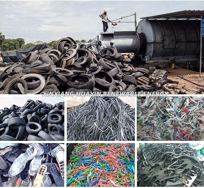Scrap Tire Recycling Small Pyrolysis Plant 10 Ton To Energy And Gas