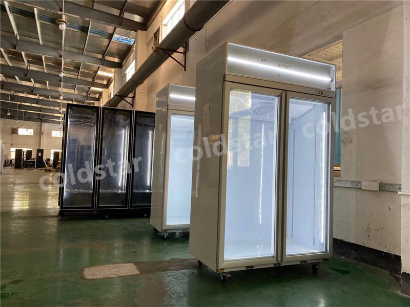 450L Single Door Upright Display Fridge Commercial Beverage Cooler Refrigerator
