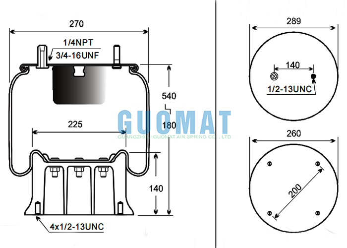 Universal Air Ride Spring Bag 4810N03 Contitech 11 10.5-17 A317 Rubber Truck Suspension System