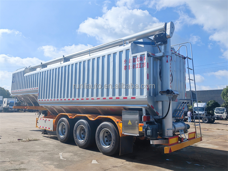 China large capacity 61CBM animal feed transport bulk feed truck bulk truck feeds trailer
