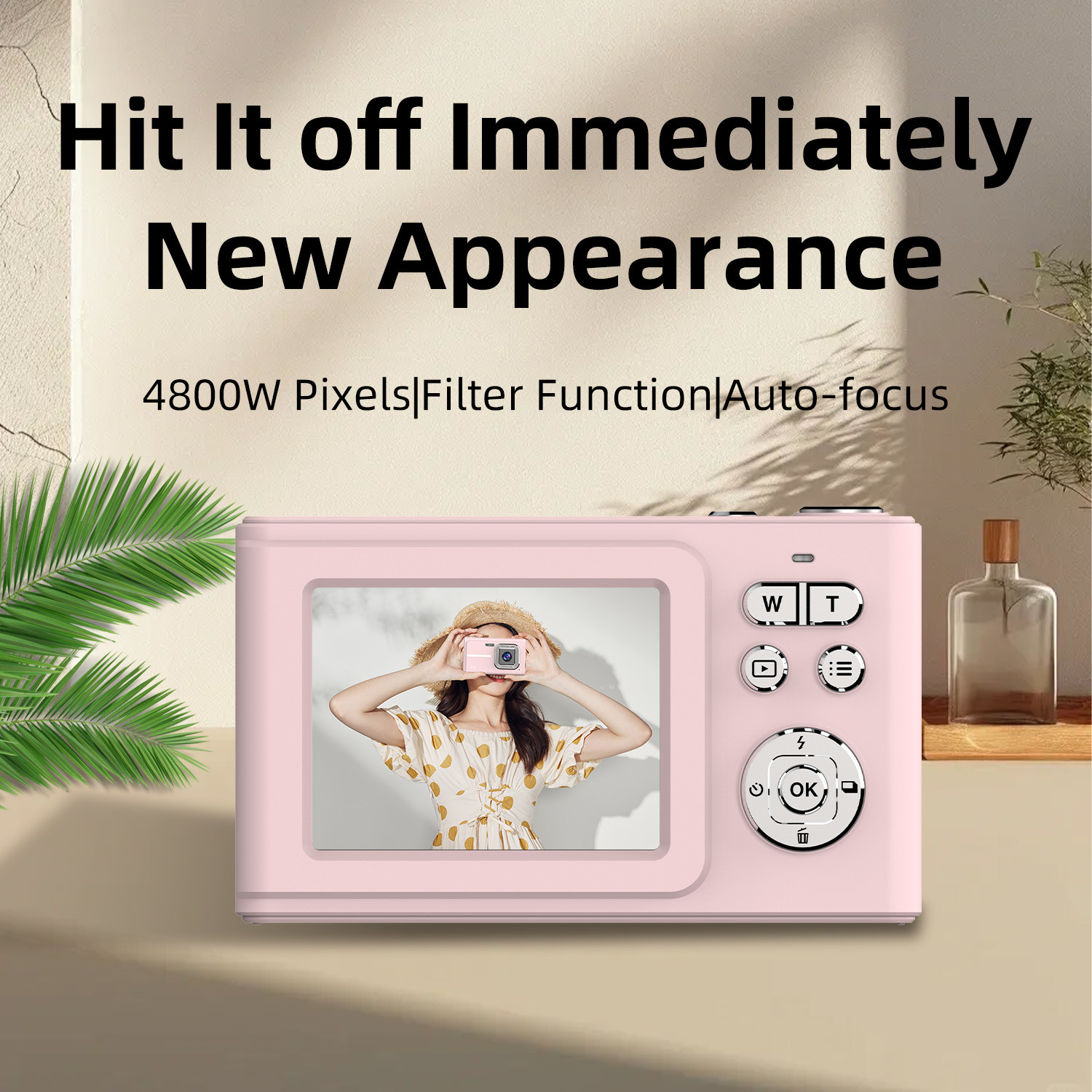 48MP Digital Video Camera with Auto Focus and 5X Zoom for Vibrant and Colorful Photos in 2025