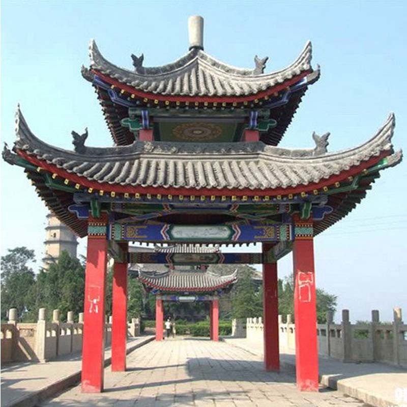 Handmade Clay Curved Tile For Chinese Traditional Style Building