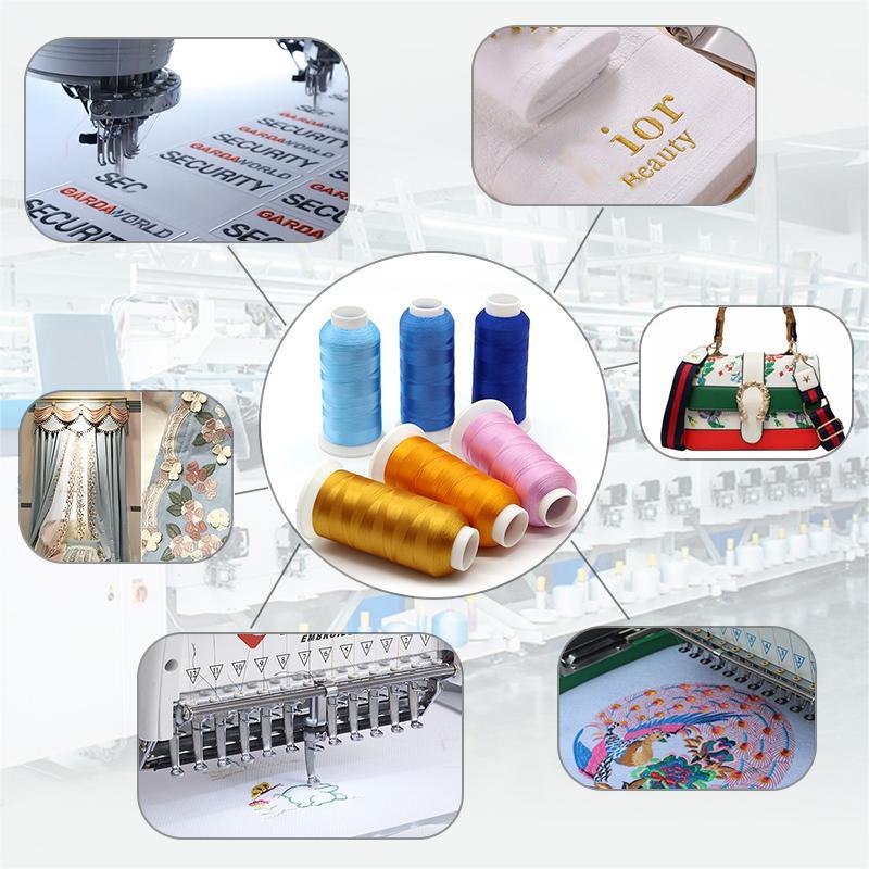 4000y Filament Polyester Embroidery Thread 120d/2 for Machine Embroidery Production