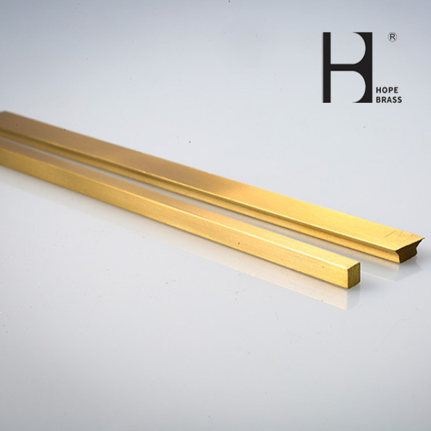 OEM Golden Abrasion Resistant Brass Flat Bars With Anodizing Surface