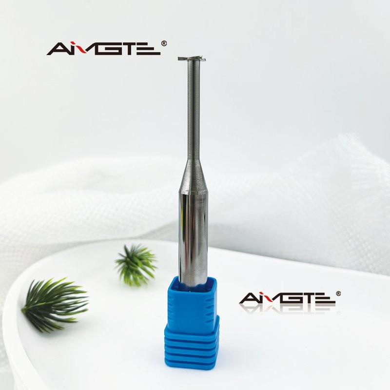 Tungsten Carbide 3 Flute T Slot End Mill Deep Hole Milling Cutter for Die Steel Extra Long Reach CNC Router Bit 1/4" 3/8" 1/2" Shank