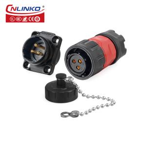 CNLINKO 3 Pin Waterproof Connection Cable Plug Electrical Swivel Xlr Connector 3