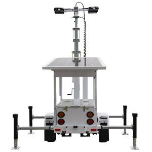 Renewable Energy Mobile Solar Light Tower with Manual Winch Mast Lifting Portable Light Tower Generator