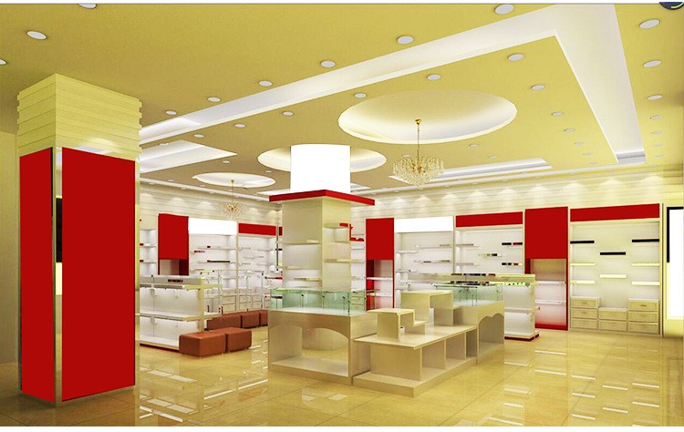 Custom Wooden Cabinet Clothing Display Showcase Interior Design Clothes Shop Fitting