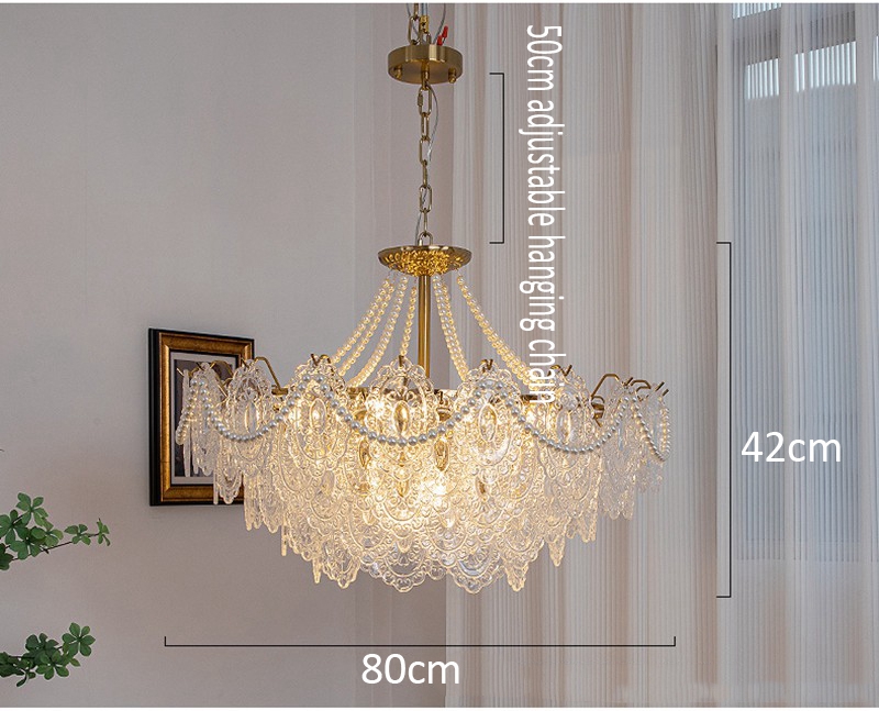 Luxury Villa Living Room Chandelier Glass Lampshade Fancy Chandelier(WH-CY-246)