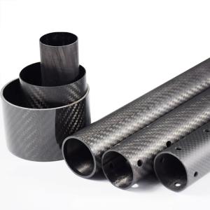 Carbon Fibre Straight Pipes Layered With Epoxy Resin And Varnished Outer Finish