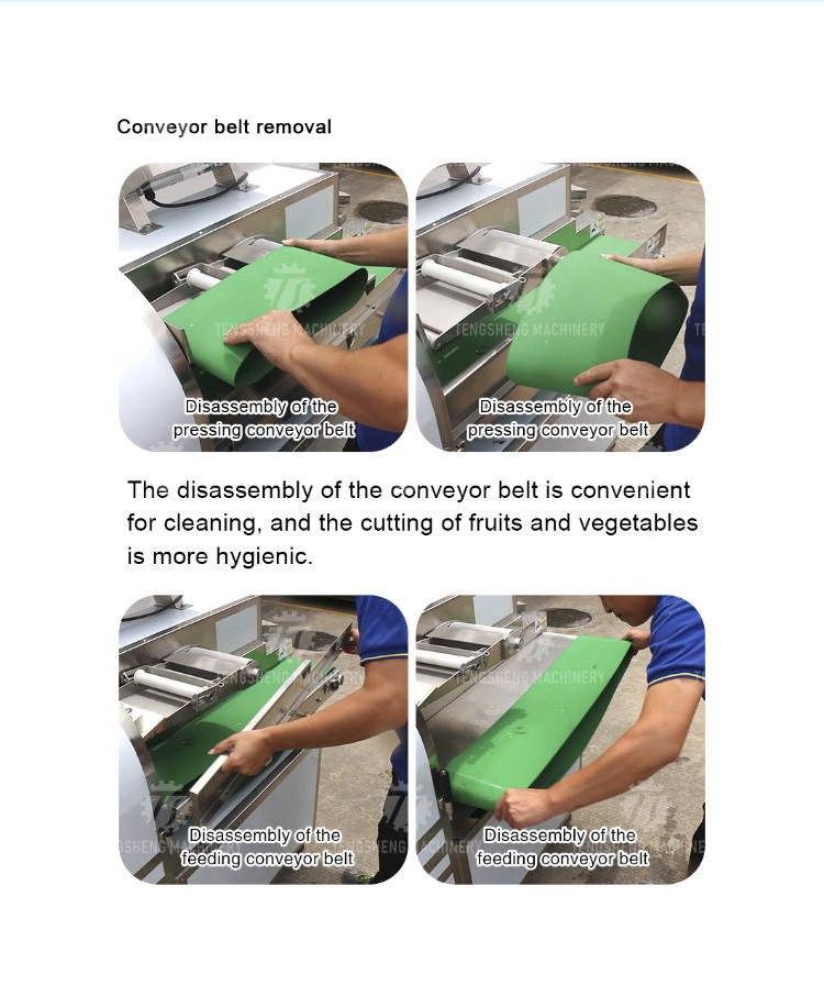 180KG Vegetable slicer large widening conveyor belt vegetable slicer cucumber lemon leaves cut into sections