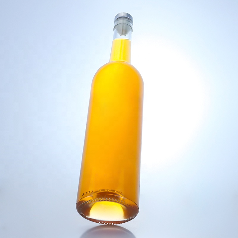 Customized Logo Sealing Type Cork Glass Bottle for Whisky Vodka Tequila Gin Rum Made