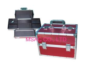  Waterproof Aluminum Makeup Vanity Case , Makeup Carrying Case With Two Locks Manufactures