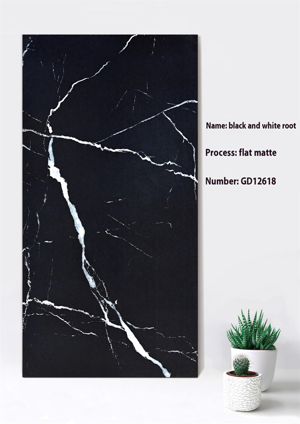 Black And Gray Wear-Resistant 600x1200mm Flat Matte Black Curatin Wall Thick Tile For Courtyard