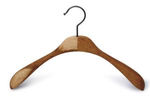  Betterall 38cm Length Custom Color Polished Chrome Ball End Hook Widen Shoulder Oak Wooden Clothes Hanger Manufactures