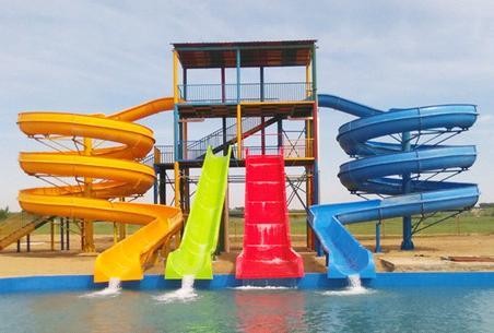 OEM Backyard Fiberglass Big Water Slides for Outdoor Kids Playground