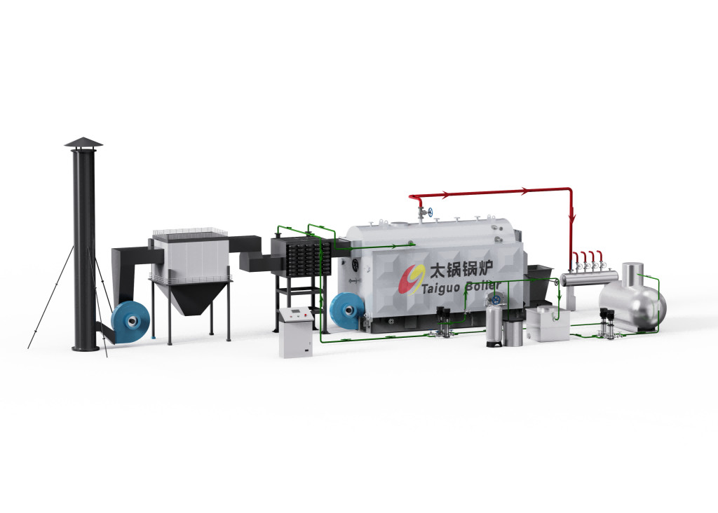 High Thermal Transfer Chain Grate Biomass Steam Boiler For Combustion Control