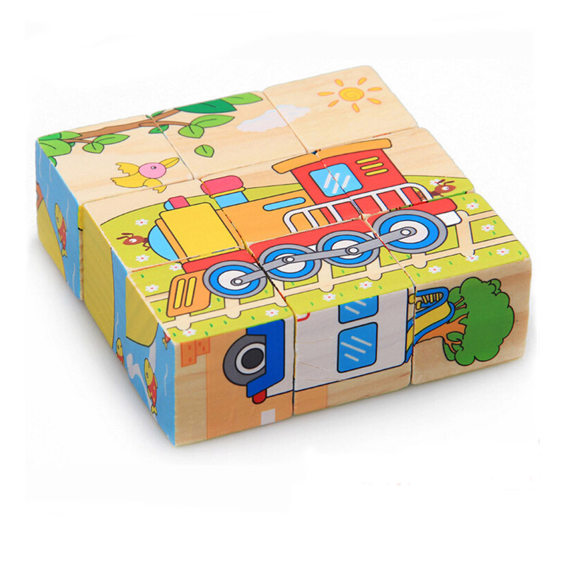 3.5cm Fruit Wooden Blocks Toys Animal Puzzle Blocks For Kids