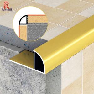 8mm  Aluminum Tile Trim Bright Silver Color Metal Profile Edges For Tile