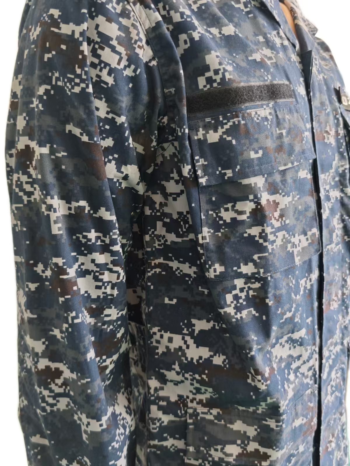 BDU Military Uniform Digital Blue Camouflage Military Uniform Set for Army Uses in 65 Polyester 35 Cotton Material
